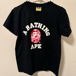Bape Women’s Tee with Pink Camo Logo